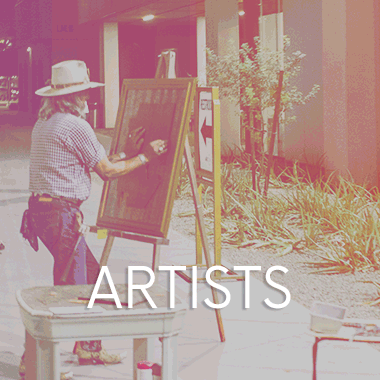 Collage of various types of artists